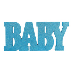 Baby Standing Block Sign, Blue, 18-inch Decoration - Case of 4