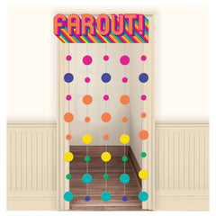Farout! Doorway Curtain, Multi-Colored, 77 inch - Pack of 6