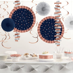 Elegant Navy Wedding Decoration Kit - Pack of 6