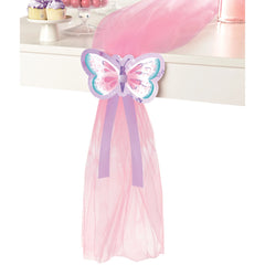 Flutter Butterfly Tulle Table Runner, Pink/Purple, 9.5-inch - Case of 48