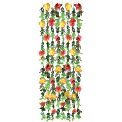 Luau & Hibiscus String Hanging Decorations, Red/Yellow/Green, 7-inch, 8-ct - Pack of 6