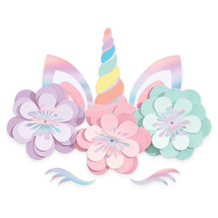 Unicorn Table/Wall Cutout Decoration, Purple/Green, 13-inch - Pack of 6