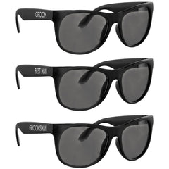 Groom & Groomsman Wearable Sunglasses, Black, One Size, 6-pk - Pack of 6