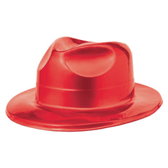 Bold Red Shiny Fedora Hat - Costume Accessory - Pack of 4