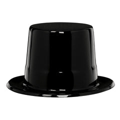 Shiny Black Top Hat - Classic Hollywood Costume Accessory - Pack of 24