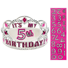 Child Personalized Happy Birthday Tiara Kit - Pack of 6