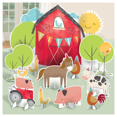 Friendly Farm Birthday Party Table Decorating Kit, 10-pc - Pack of 9