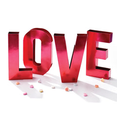 Valentines Hearts Love Foil Centerpiece, 4-ct - Case of 48