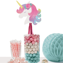 Unicorn Centerpiece Stick, Pink/White, 16.5 inch - Pack of 2