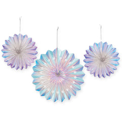 Luminous Parasol Hanging Fans for Kids' Birthday, 3-pcs - Case of 48