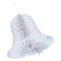 Honeycomb Wedding Bells, White, 9.5-inch, 2-pk - Case of 72