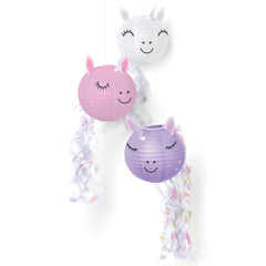 Enchanted Unicorn Hanging Lanterns - 3 Pack - Pack of 12