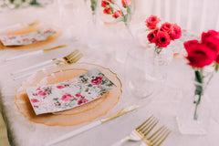 Pink/Gold Petal Plates - Combo Pack 120/120