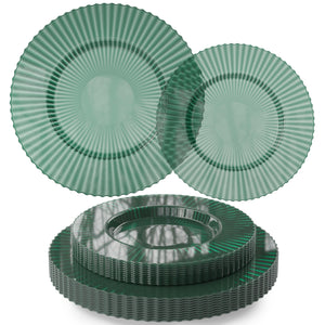 Emerald Gemstone Essentials Set | Dinner & Salad Plates | Serves 40
