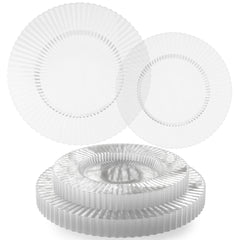 Crystal Gemstone Essentials Set | Dinner & Salad Plates | Serves 40
