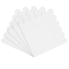 White Scallop Beverage Napkins | 100 Count