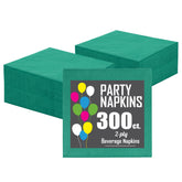 Emerald Green Beverage Napkins | 300 Count