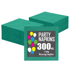 Emerald Green Beverage Napkins | 300 Count
