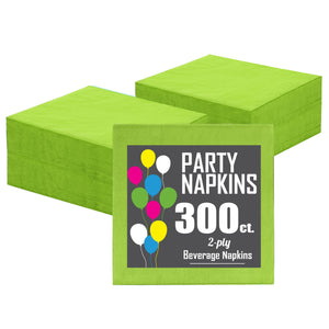 Lime Green Beverage Napkins | 300 Count