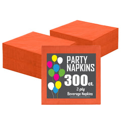 Orange Beverage Napkins | 300 Count