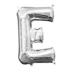 Silver Foil Letter "E" Balloon - Pack of 5