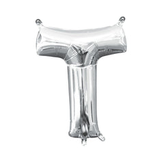 Silver Foil Letter "T" Balloon - Case of 70