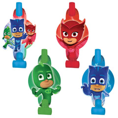 PJ Masks Blowout Noisemakers, Blue/Green/Red, 5-inch, 8-pk - Pack of 2