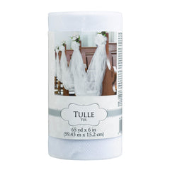 Elegant White Tulle Spool for Wedding Decorations - Pack of 2
