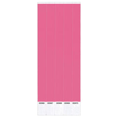 Solid Pink Event Wristbands - 250-ct - Case of 12