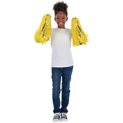Yellow Team Spirit Pom-Poms - 2-ct - Pack of 2