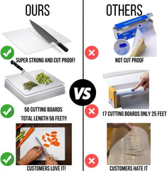 18 In. x 24 In. White Disposable Cutting Boards | 50 Count