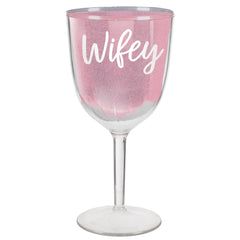 Blush Glitter Wine Goblet, 12-oz - Pack of 6