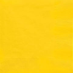 Go Brightly Yellow Beverage Napkins - 32 Count - Pack of 3