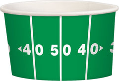 Football Paper Treat Cups, Green, 4-inch, 8-ct - Pack of 3