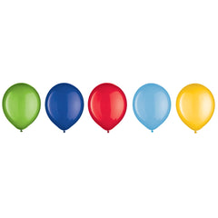 Vibrant Multi Rainbow Latex Balloons - 15-ct - Case of 8