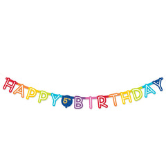 Customizable Rainbow Celebration Birthday Banner - Pack of 3