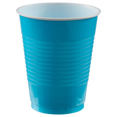 Caribbean Blue 18oz Plastic Party Cups, 20-ct - Case of 10