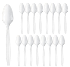 Classic White Plastic Spoons - 16 Count - Pack of 4