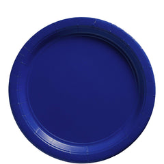 Royal Blue 8.5-inch Round Paper Lunch Plates, 50-ct - Case of 6