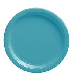 Caribbean Blue 8.5-Inch Round Paper Plates, 50-ct - Case of 6