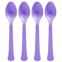Vibrant Purple Plastic Spoons - 50-ct - Pack of 6