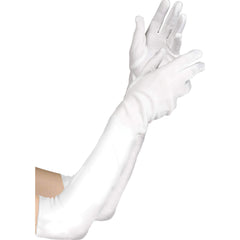 Elegant Long White Gloves for Adults - Case of 48