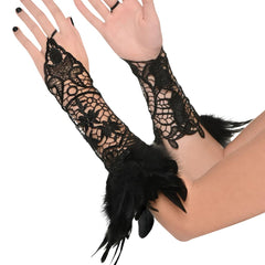 Deluxe Feather Cuffs - Costume Accessory - Pack of 3