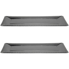 Silver Catering Plastic Serve Tray - Set of 3 (15.75 Inch) - Pack of 3