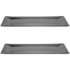 Silver Catering Plastic Serve Tray - Set of 3 (15.75 Inch) - Case of 36