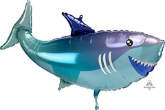 Metallic Ombre Shark Shape Balloon - Pack of 2