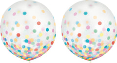 Confetti Latex Balloons, Multicolored, 24-inch, 2-pk