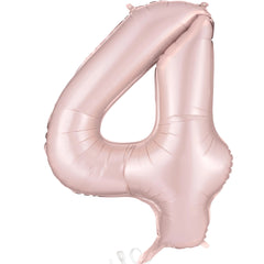 Blush Pink Number 4 Foil Balloon