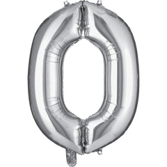 Silver Foil Letter 'O' Balloon - Metallic Decoration