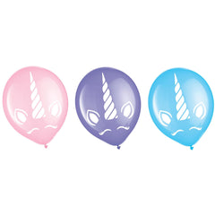 Enchanting Unicorn Latex Balloons - 12-inch Pastel, 100 Pack